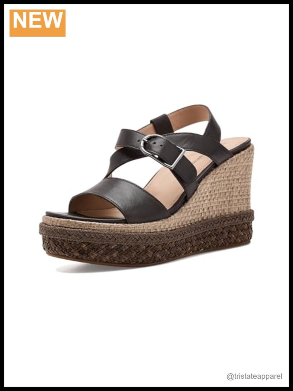 Johnston & Murphy Addison Asymmetrical Wedge Sandal Nappa Leather
